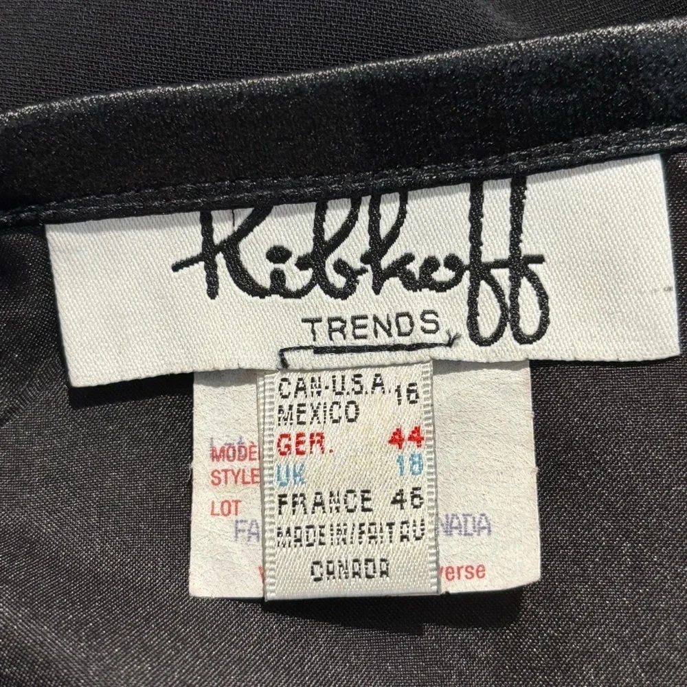 RIBKOFF TRENDS SZ 16 Pencil Skirt Satin Trimmed Zipper Slit Lined Ziper Closure - Picture 7 of 10